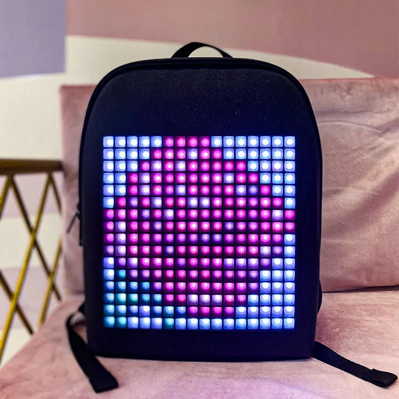 Light and Small Led Backpack Newest Smart Portable LED Bag  Mobile Controlled Lighting Led Backpack