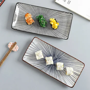 Japanese sushi plate ceramic display dishes Serving Platters restaurant and hotel chinaware for buffet and BBQ