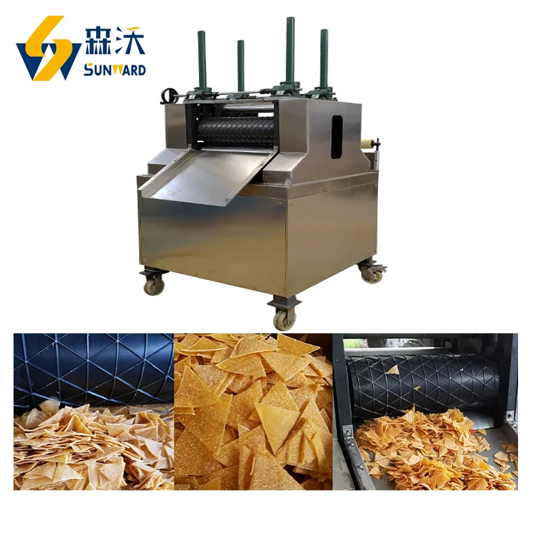 Automatic Wheat Flour Fried Snacks Production Line Bugles/Doritos/Tortila Chips Making Machine