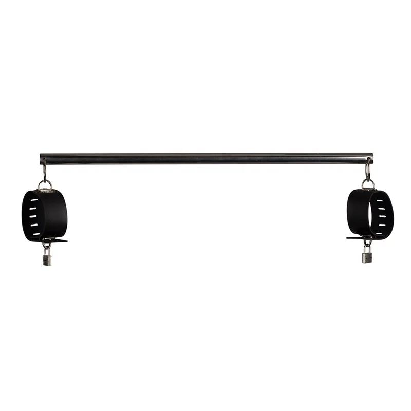 Restraint Slave Steel Pipe Foot with Hands Cuffs Adult BDSM Sex Toys Bondage Leather Male Bdsm Steel Cuffs for Legs