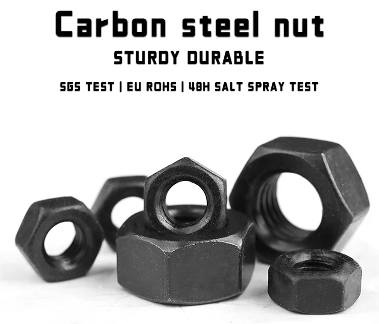 High-strength High-quality Carbon Steel Thin Hexagon Nut m6 M8 Hexagonal Head Heavy Nut supplier