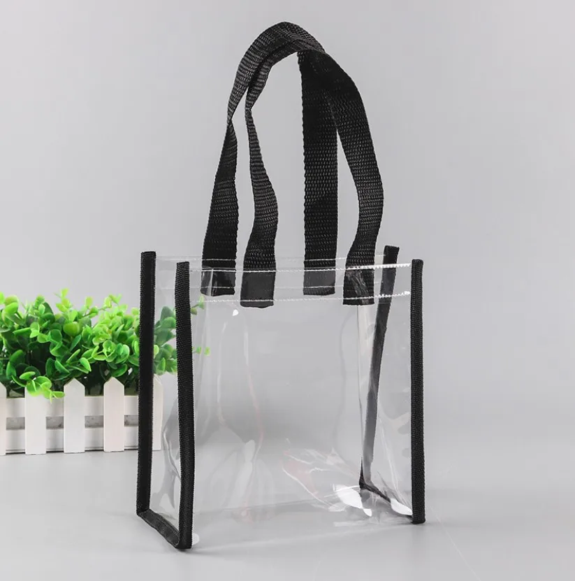 Buy Wholesale China Women Clear Pvc Tote Shopping Bag With Leather Handle &  Clear Pvc Tote Bag at USD 1.89