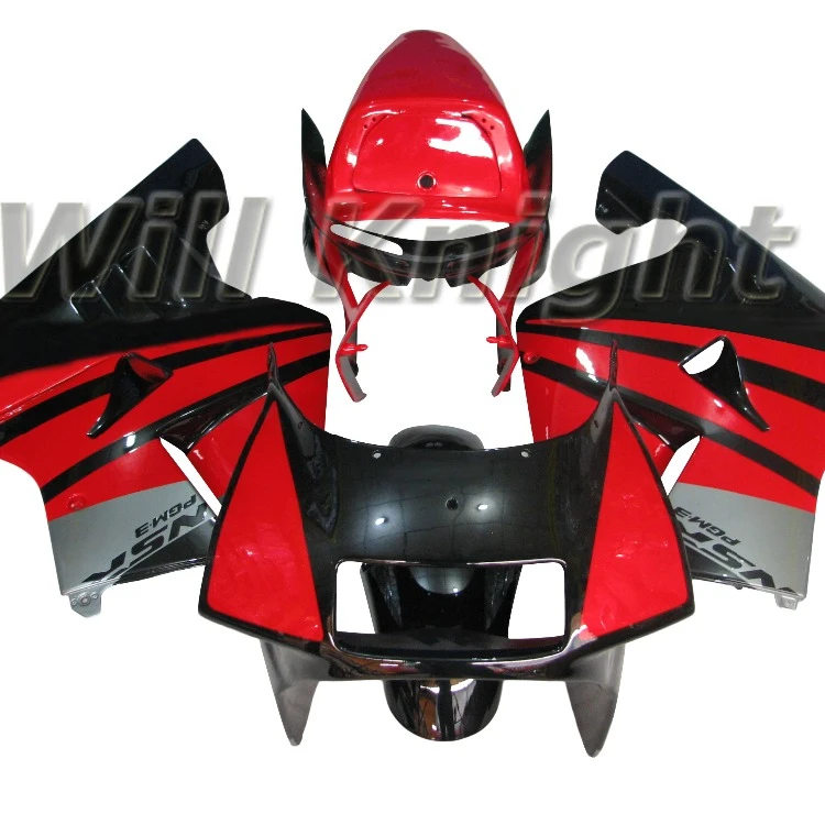 Honda NSR250R MC21 Fairing Set - Black Red ABS Plastic Kit