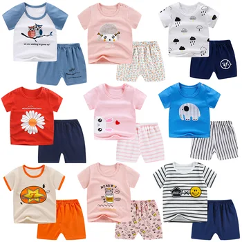 Spring Summer Children's Short Sleeve Suit Is Breathable Comfortable Baby Boys' Kids Clothing Two Piece Sets Baby Clothes