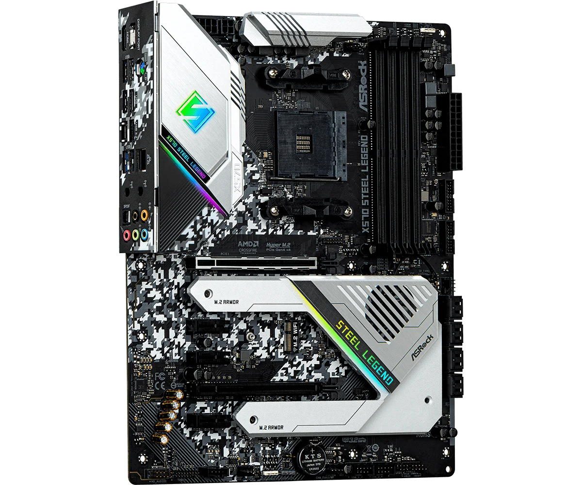 desktop motherboard with cpu x570 steel legend manufacturer