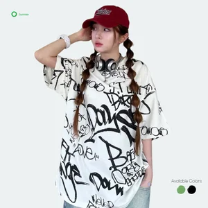 New Summer Unisex Crew-Neck Solid Printed Knitted Breathable Regular Sleeve Sporty Comfortable Loose Fit Garment Dyed
