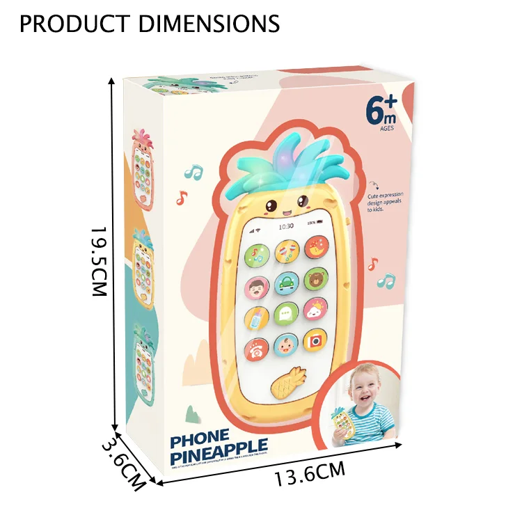 Форма ананаса для маленьких игрушки Прорезыватели для зубов детские музыкальные