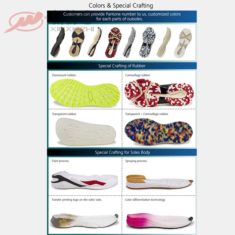 Xinxiezhi новая стильная резиновая подошва для обуви бега кроссовок серия полноцветная износостойкая