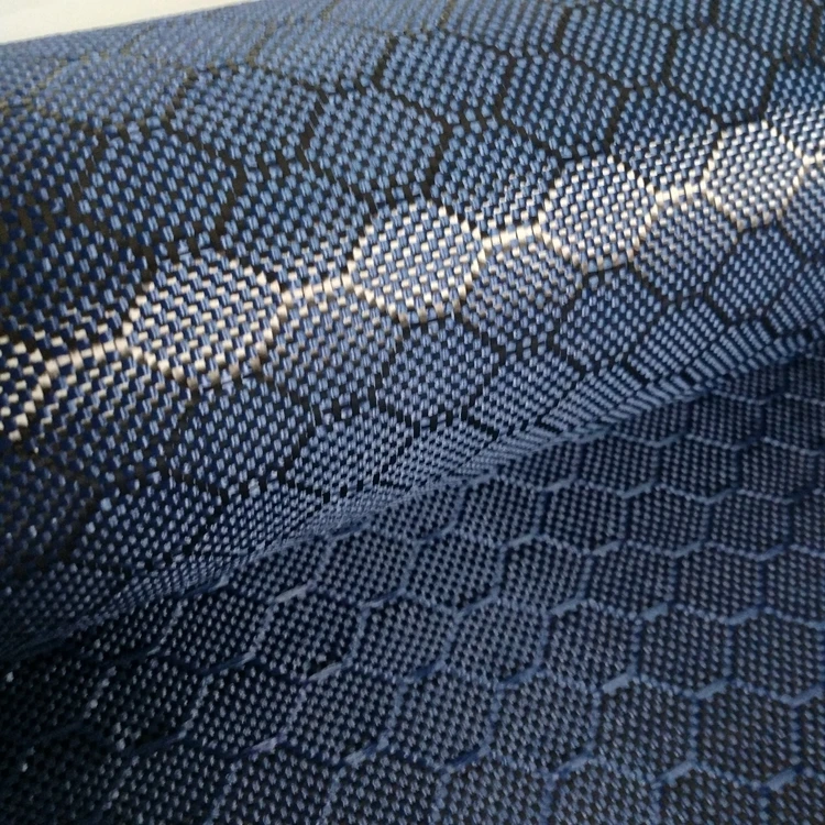 Carbon Fiber Honey Comb Weave Hexagon Carbon Colorful Kevlars Carbon Fiber Fabric