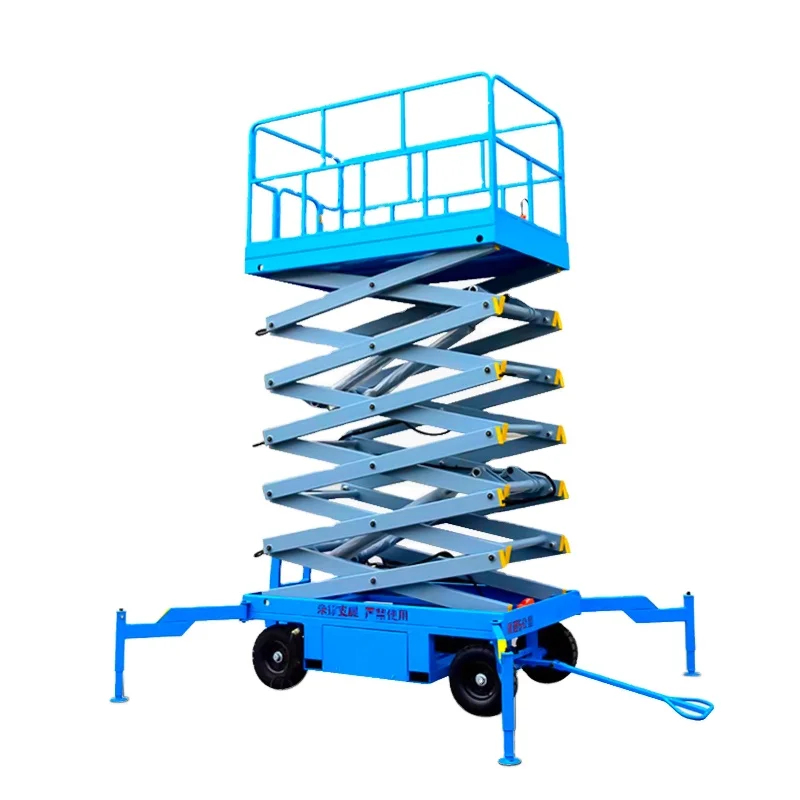 Custom Electric Motor Trolley Mobile Electric Human Scissor Lift 500kg