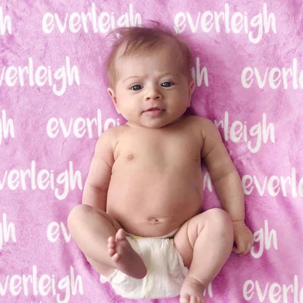 Personalized Name Blanket Custom Blanket With Name Shower Gift For Baby