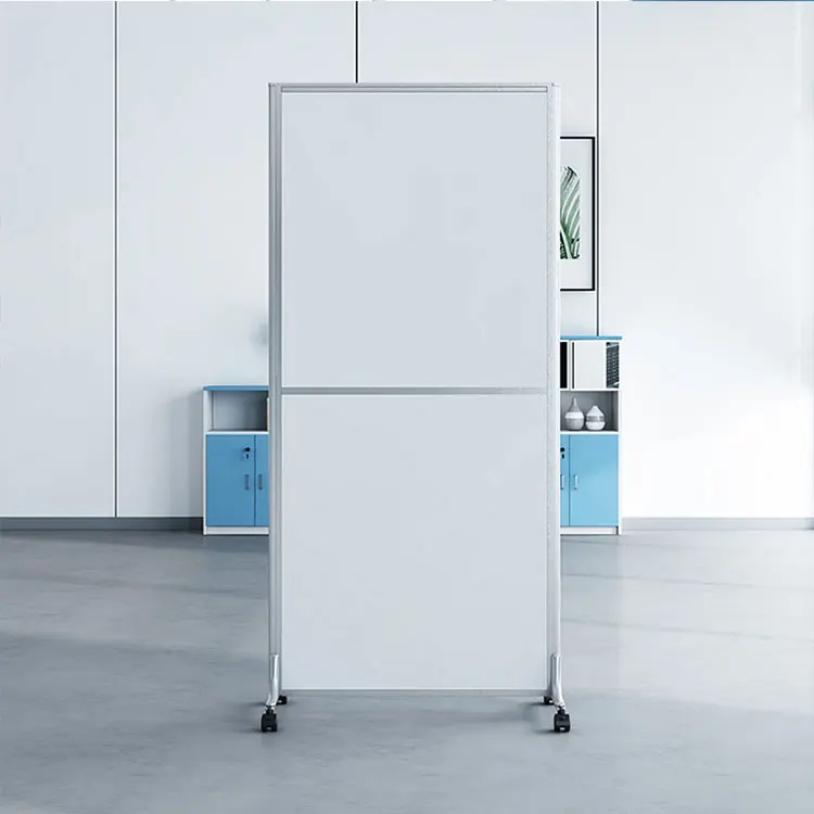 Portable Movable Office Partition Screen Folding Decorative Room Divider with Wheels for Birthday Decorations