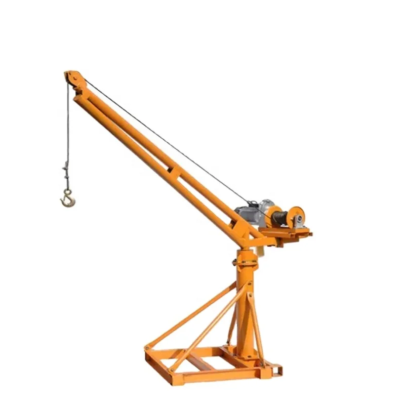 Lifting Equipment 300kg 500kg 800kg 1000kg Hand Operation Mobile Mini Crane Portable Small Lift Floor Crane