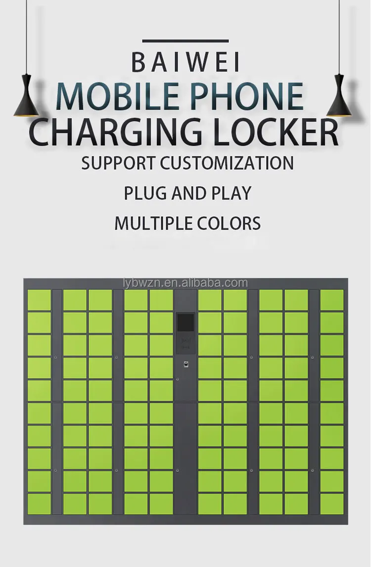 Small Phone Charging Lockers 8 Bay Coin Operated Charging Lockers For