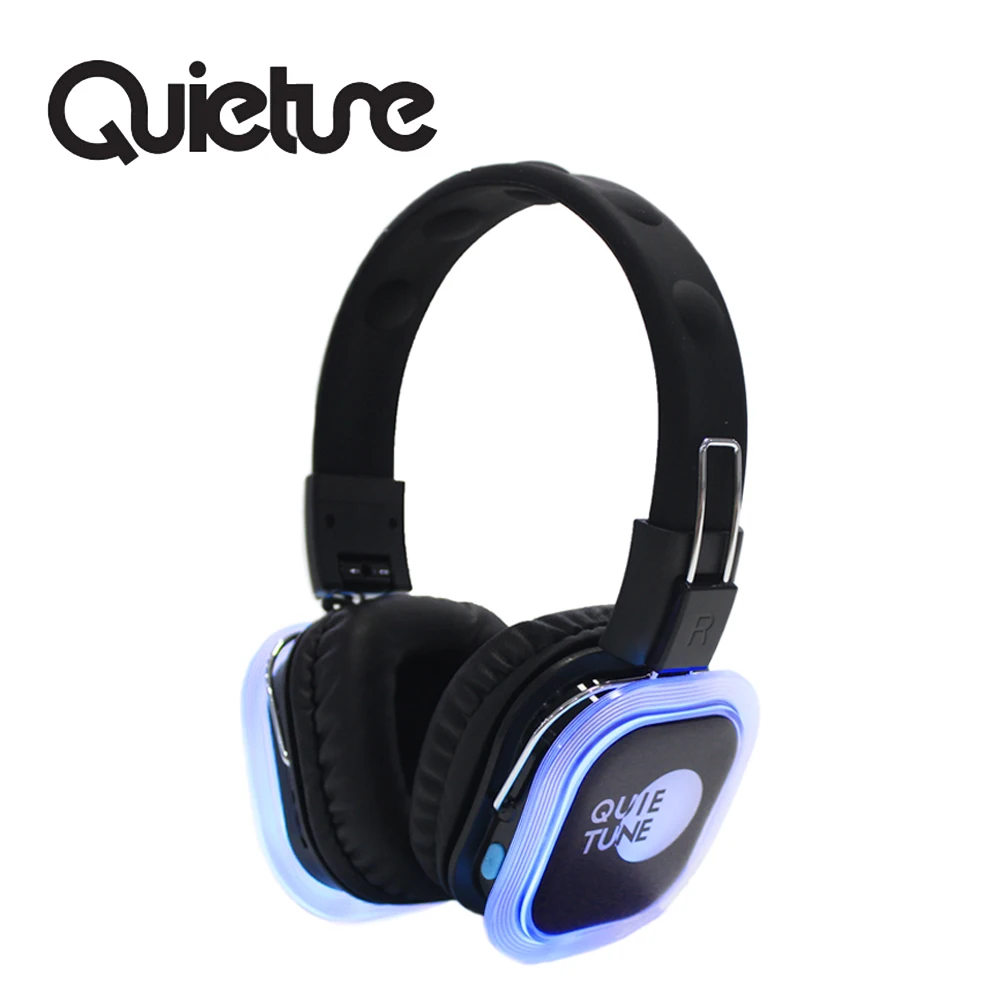 F39 тихие Клубные вечеринки и мероприятия 2 или 3 канала складные беспроводные Светодиодные бесшумные диско-наушники набор