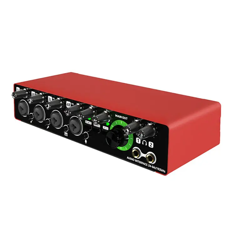 md44 professionnel usb carte son 24bit 192khz interface audio pour studio  enregistrement ordinateur diffusion en direct