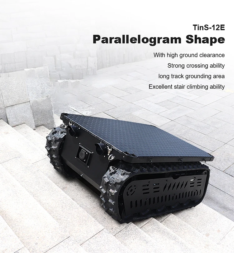 600kg Carrying Robot  Remote Controlled Crawler Robot to Move Heavy Equipment  Tins-12E