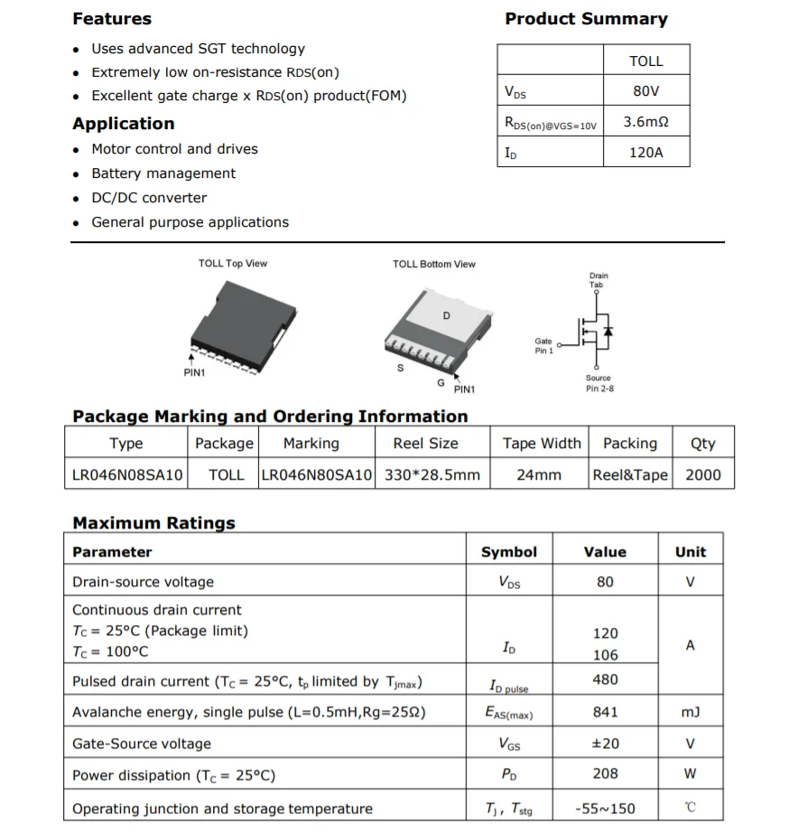 Mosfet Transistor Original Toll Mosfet Transistor Smd 80v 120a 3.6 Mosfet Equivalent Table Buy
