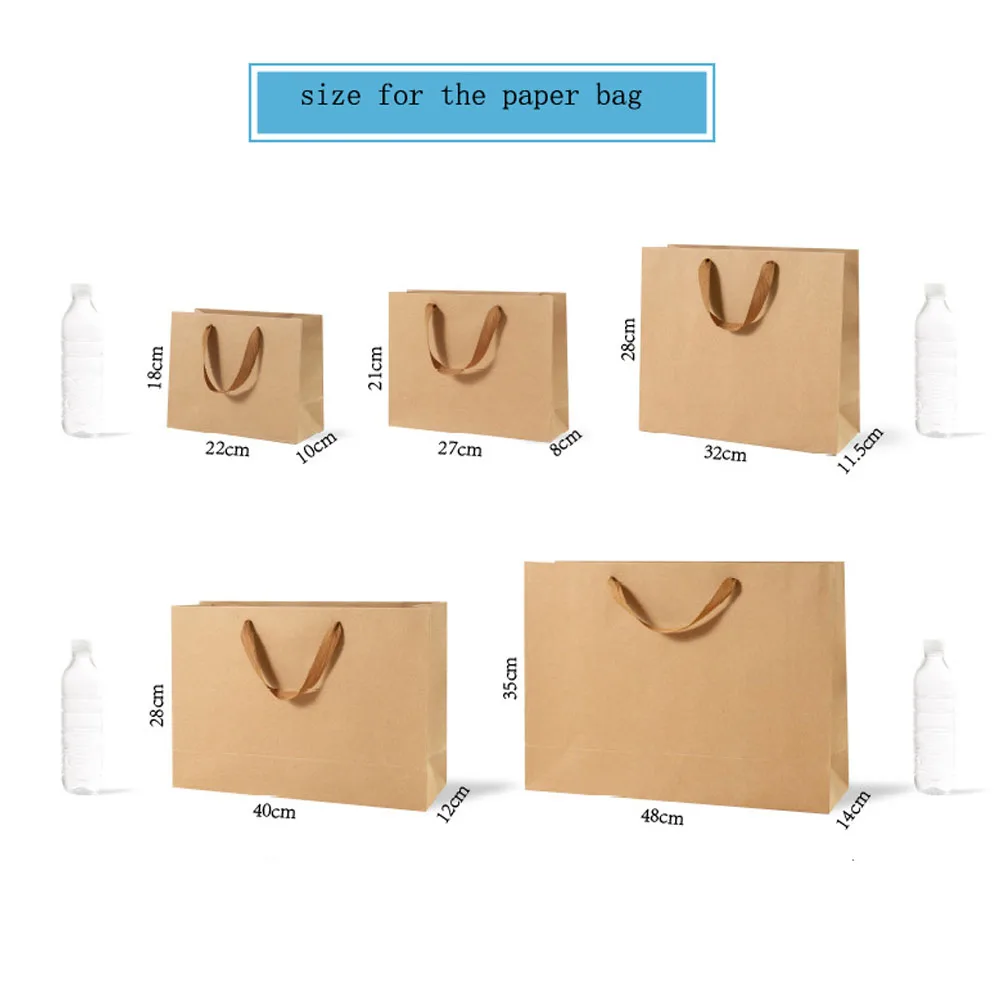 Custom Printed Packaging Recycled Shopping Black White Brown Black