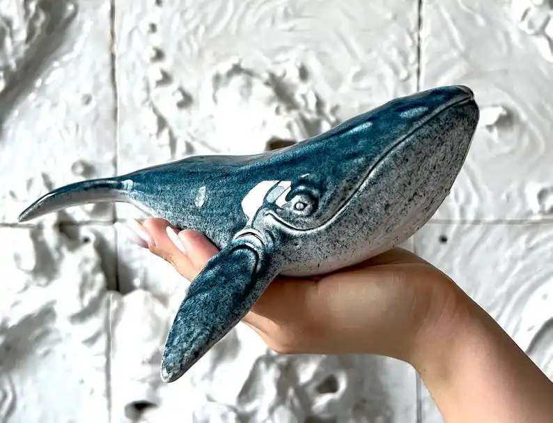 Customizable Ceramic Humpback Whale Lamp - Unique exquisite ceramic decorative embellishment, high-end home decoration