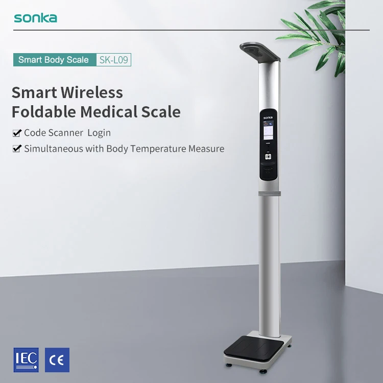 Supermarket Bmi Smart Folding Scale Coin Operated Body Weight Height