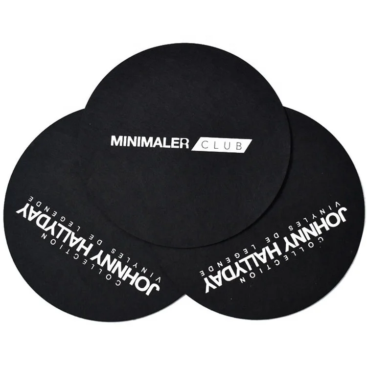 Custom Turntable Felt Mat Pad Diameter 7.8-inch Felt Slipmats LP Record Players Anti Static Vibration Dampening Pad for Vinyl