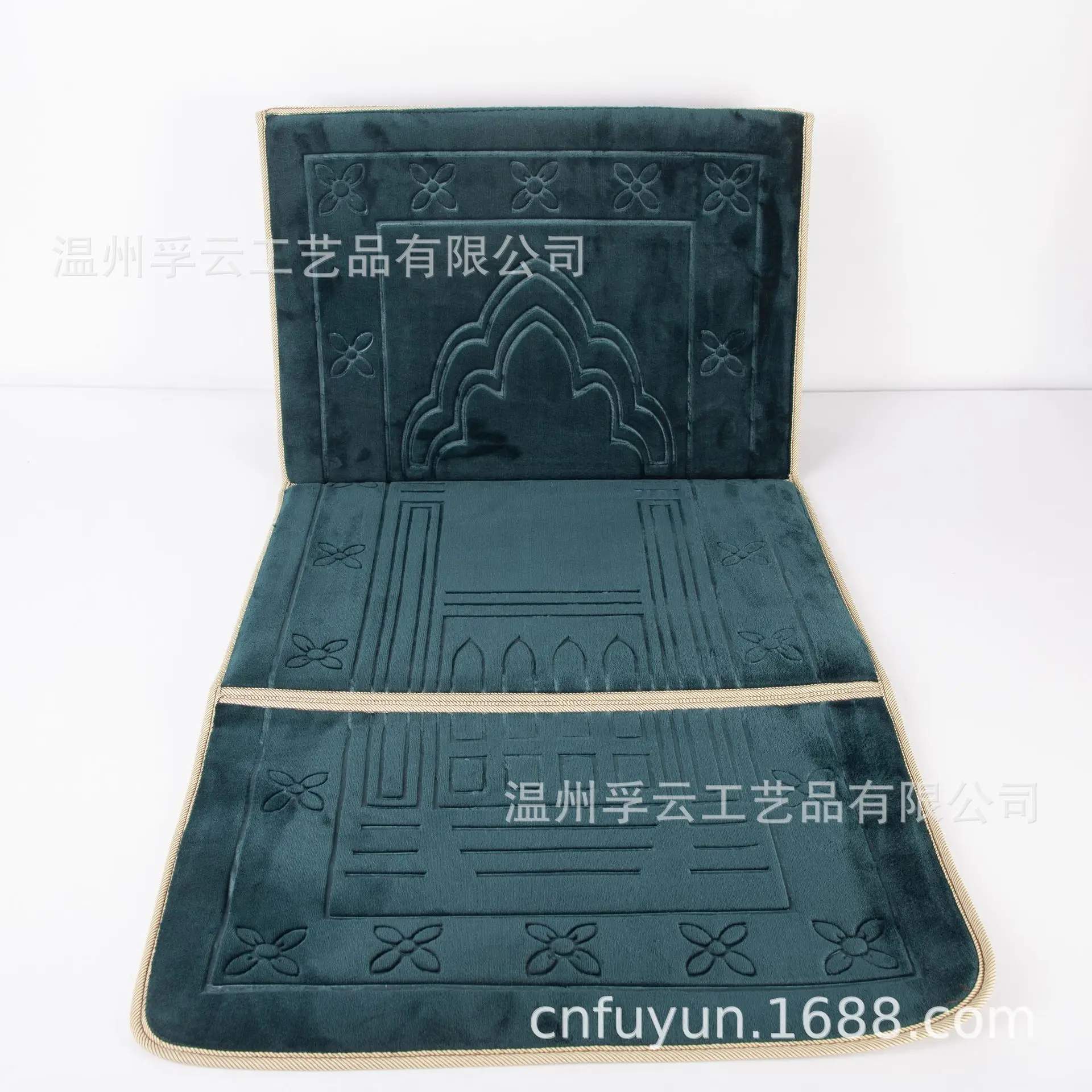 New Design Islamic Striped Pattern Raschel Blanket Foldable Backrest Mosque Prayer Rug for Ramadan for Pakistani Muslims