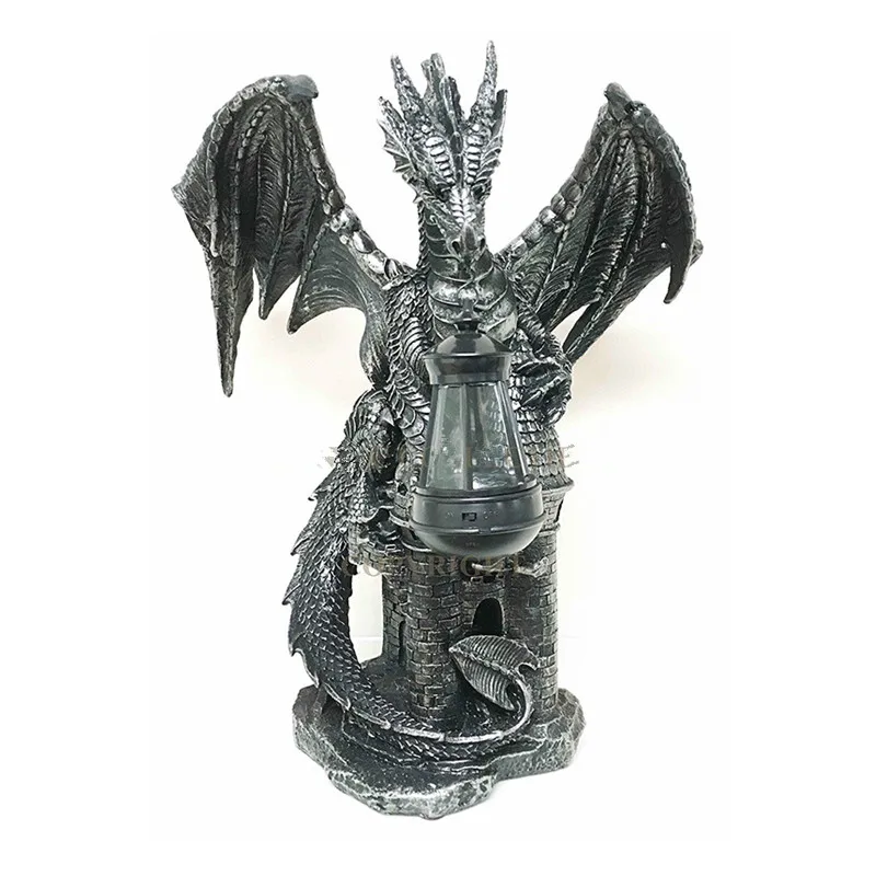 Polyresin Fiberglass Dark Beacon Dragon Guardian Of Styx Castle Gate ...