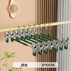 Plastic-coated trouser hangers - dark green