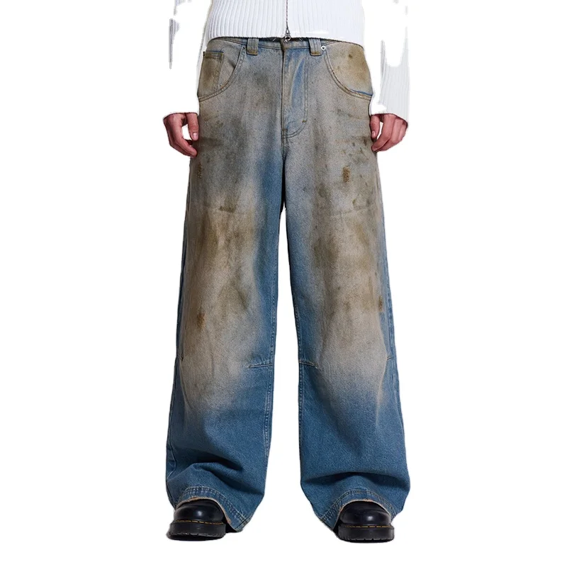 【QUALISARTIFPEREO】DIRTY BAGGY PANTS QUALISARTIFPEREO】DIRTY BAGGY PANTS Women's Low-Rise Dark