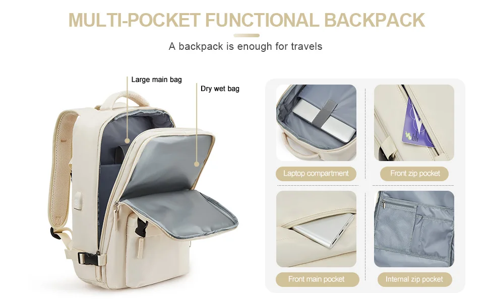 Extra Large Casual Laptop Backpack With Usb 17.3 Inch Xl Heavy Duty