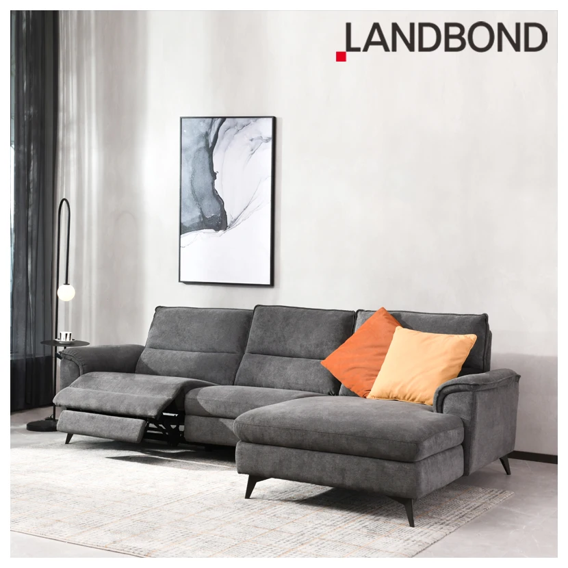 Landbond Fabric Home Luxury Sectional Sofa Reclinable Modern L Shape