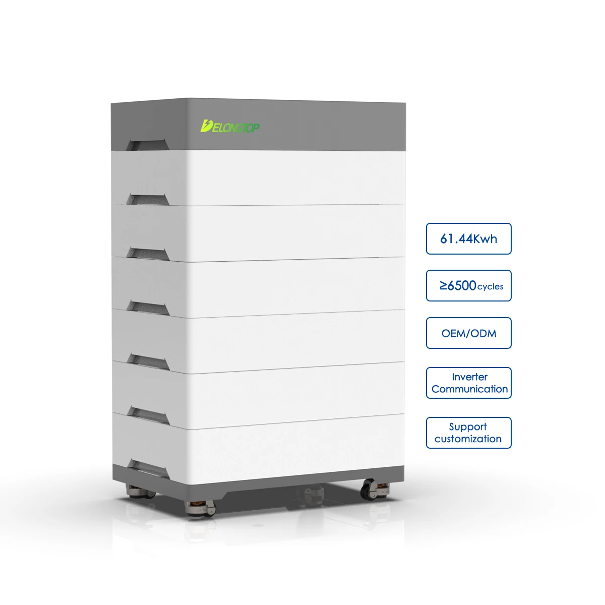 Stacked 102.4V 100Ah LiFePO4 High Voltage Energy Storage Battery Pack for off Grid Solar System