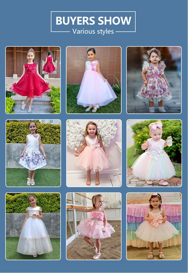 AIMJCHLD Girls Pageant Dress - Pink Ball Gown For First Communion, Birthday, Flower Girl (Size 3-4 Years)