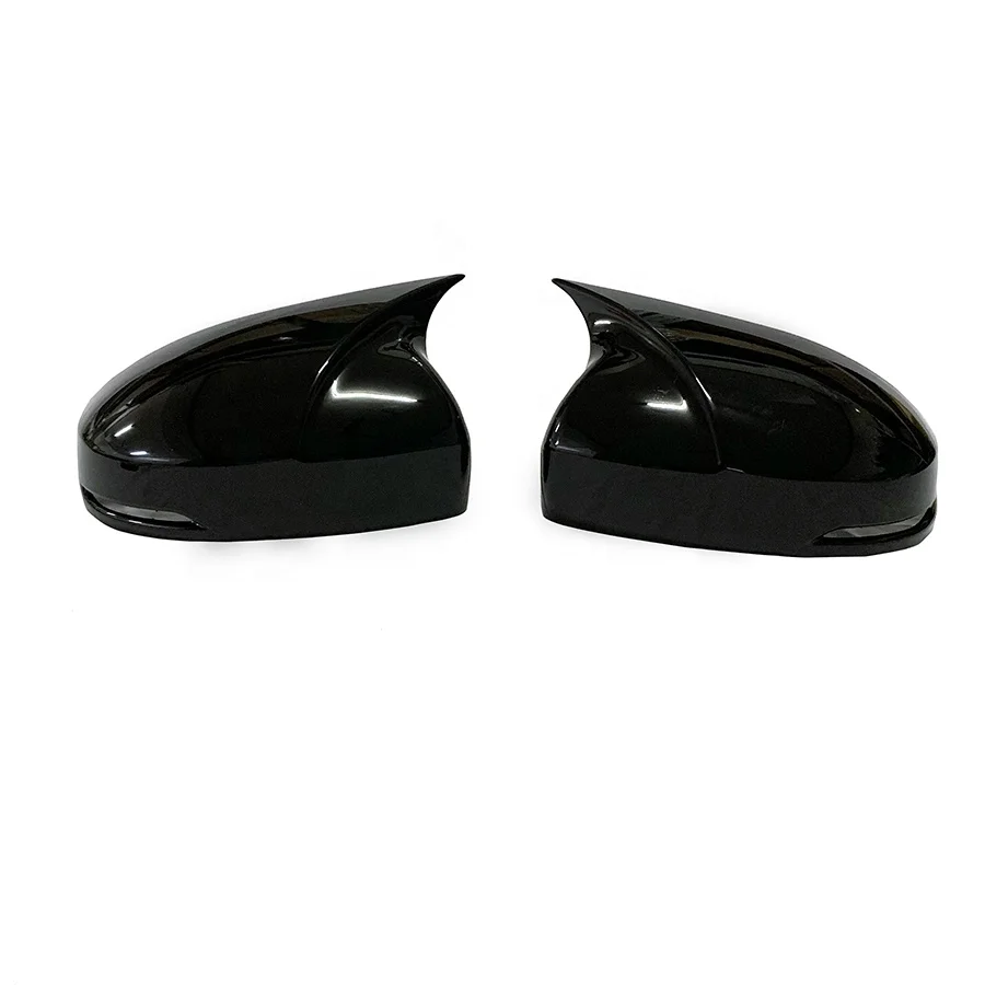 Wing Mirror Cap Covers With Light Gap for Honda Fit 2014 - 2018  Glossy Black One Pair Exterior Accessories Body Kits