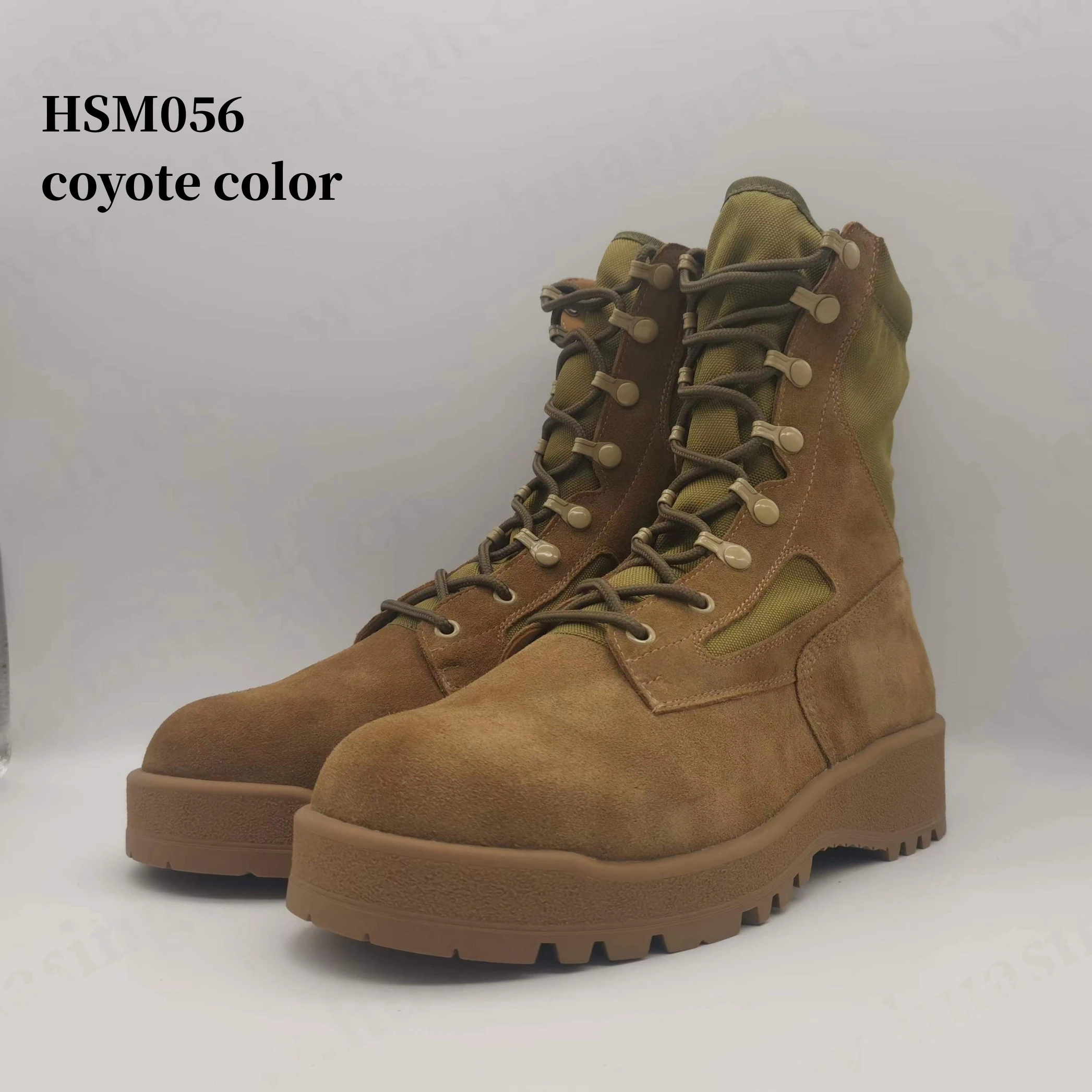 WCY,mountain Hybrid Dark Coyote Color Outdoor Military Boots Hard Rubber Outsole Durable Training Boots for Sale HSM056