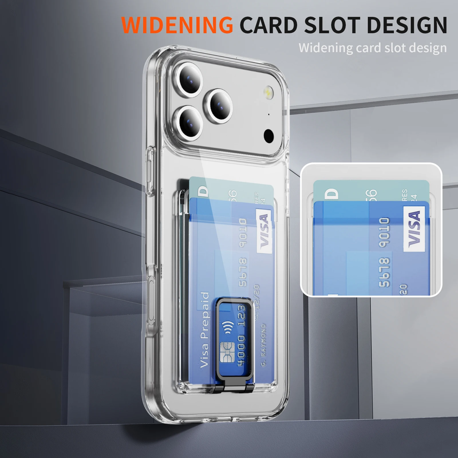 Arrebol Iphone 17 Pro Max Case - Card Holder & Kickstand Arrebol Iphone 17 Pro Max Case - Card Holder & Kickstand