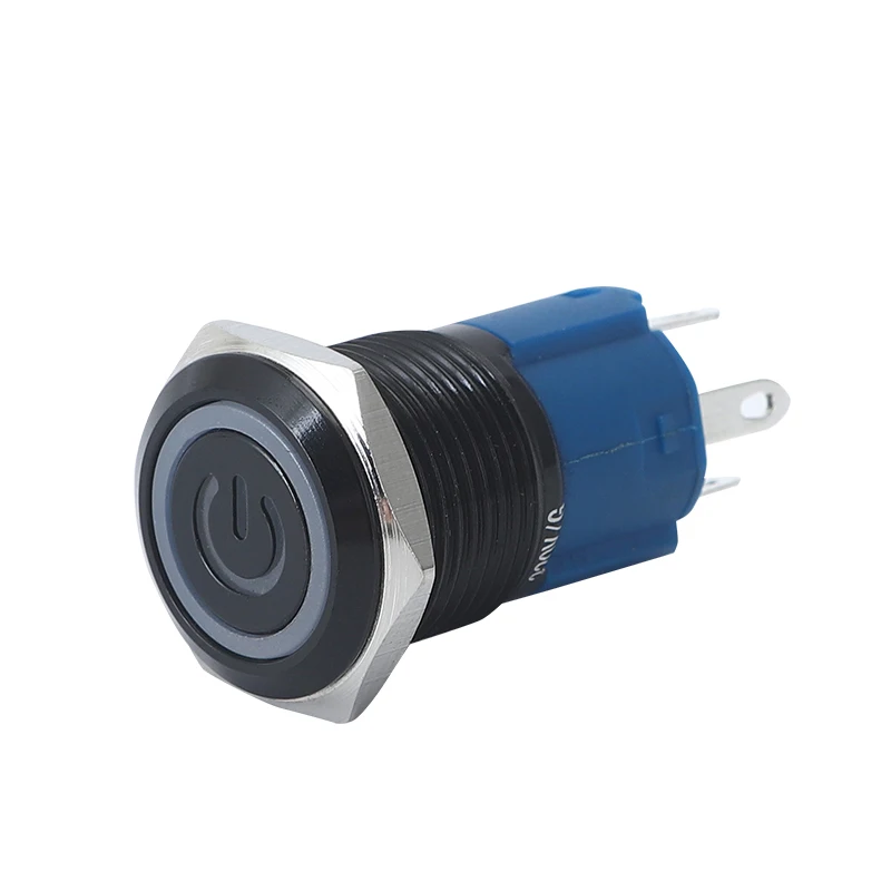 Custom 8mm 22mm 24v Ip65 Dpdt Red Waterproof Normally Open E Stop