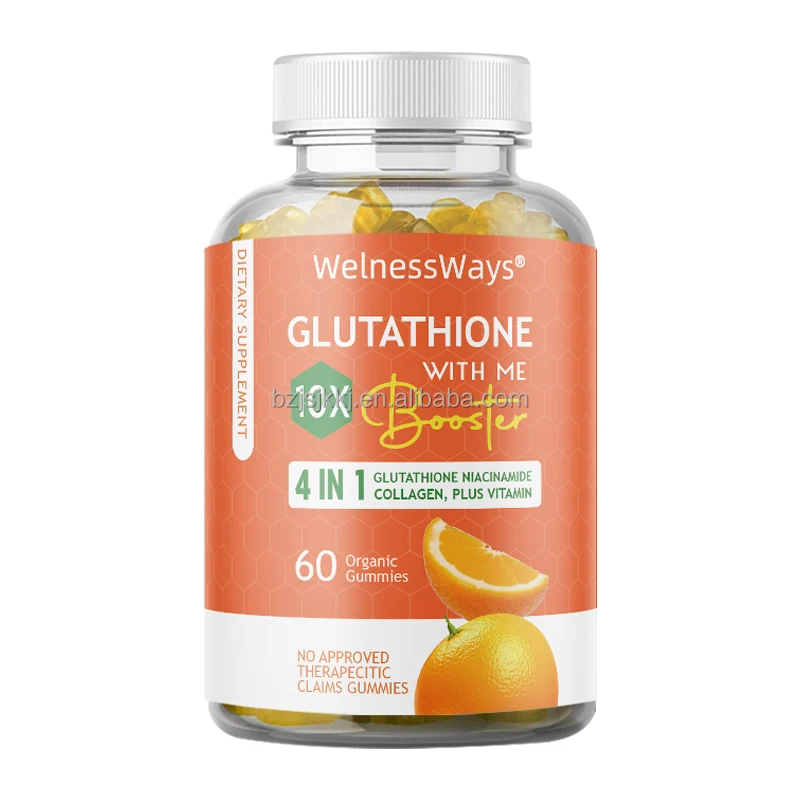 Wellnessways Organic L-Glutathione Collagen Gummies - 13-in-1 Skin  Brightening Health Supplement for Adults, Antioxidant Support