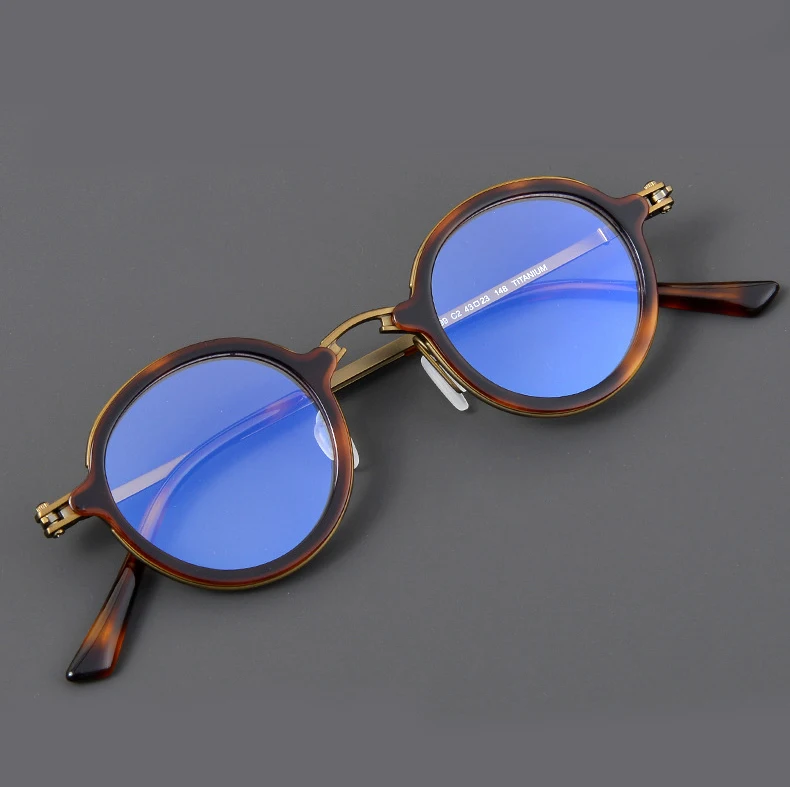 Eyevan 7285 - Round-Frame Titanium Sunglasses - Men - Black da Uomo di  EYEVAN 7285