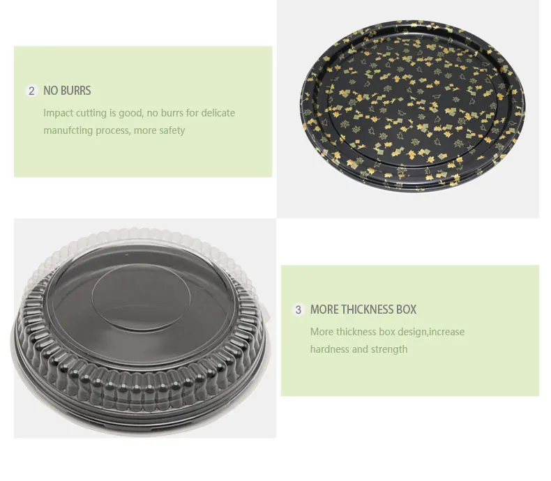 Customized Disposable Food Sushi Tray Cake Box Plastic Dinner Pet/r-pet ...