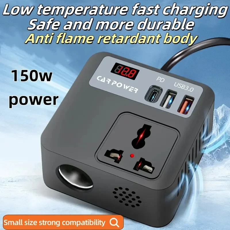 12V 100W DC to AC Power Inverter Charger