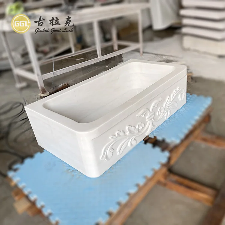 carving marble basin sculpture marble sink