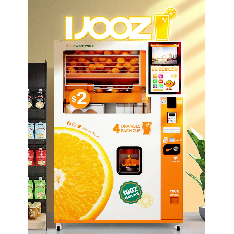 Fresh Fruit Orange Juice Making And Vending Machine Fully Automatic For