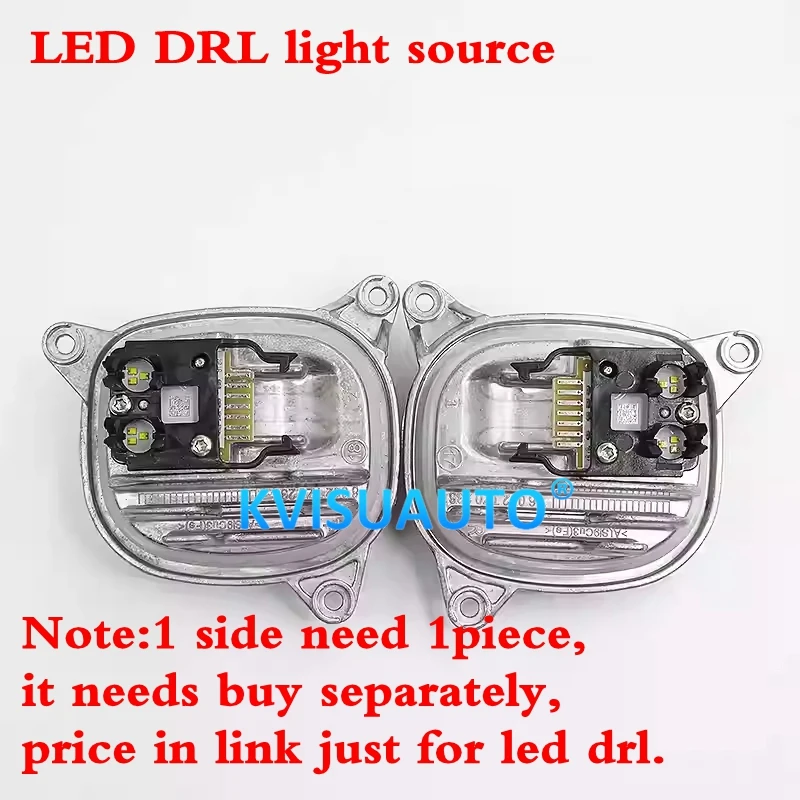 CQL Car LED Headlights DRL Aperture Guide Daytime Running Light Tube LED Light Bar White Light for BMW X3 X4 G02 G08 2018-2021