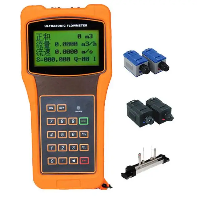 Digital Clamp-On Ultrasonic Flowmeter Micro Sensor Ultra Sonic Flow Meter for Liquid Compatible with Arduino OEM Support