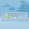 orso con corona ricamata blu