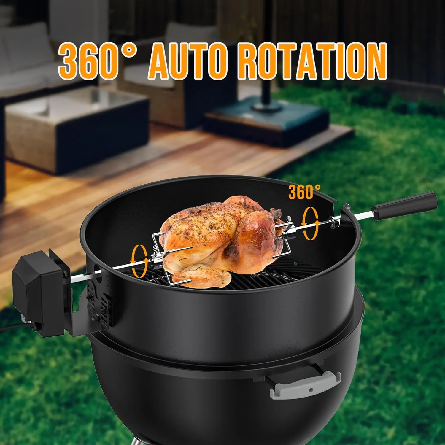 Rotis Kit BBQ Rotisserie Ring Kit Durable Metal Charcoal Heat Resistant ODM Brand ...