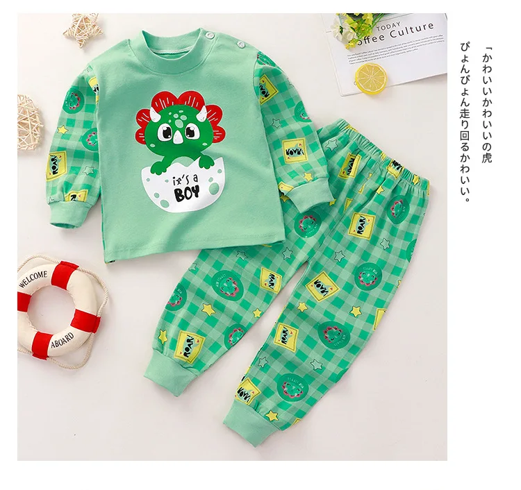 New Children's Cotton Long Johns Suit Cheap Men's And Women's Pyjamas ...