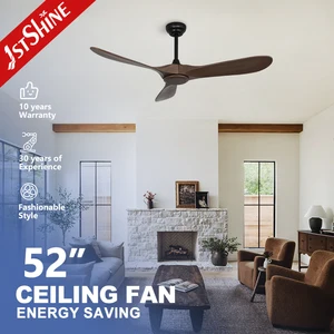 1stshine Ceiling Fan for Home 52 Inches Electric BLDC Quiet Smart Solid Wood Smart Ceiling Fan with APP